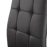 Design Eetkamerstoelen Set - 4 Moderne Stoelen - Grijs Kunstleer met Stiksel