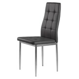 Voordelige Eetkamer Stoelen Set - 4 Stuks - Modern Grijs Design