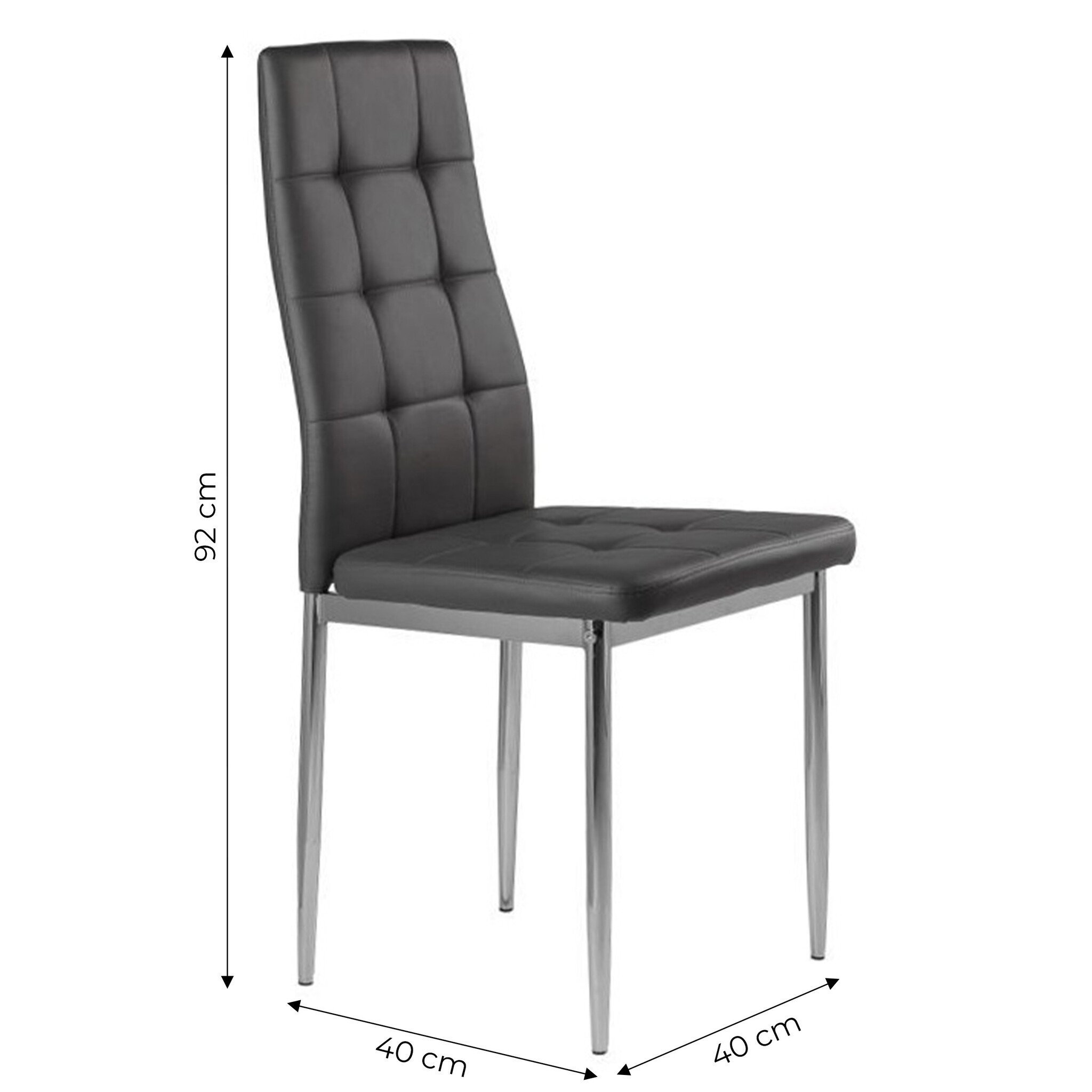 Voordelige Eetkamer Stoelen Set - 4 Stuks - Modern Grijs Design