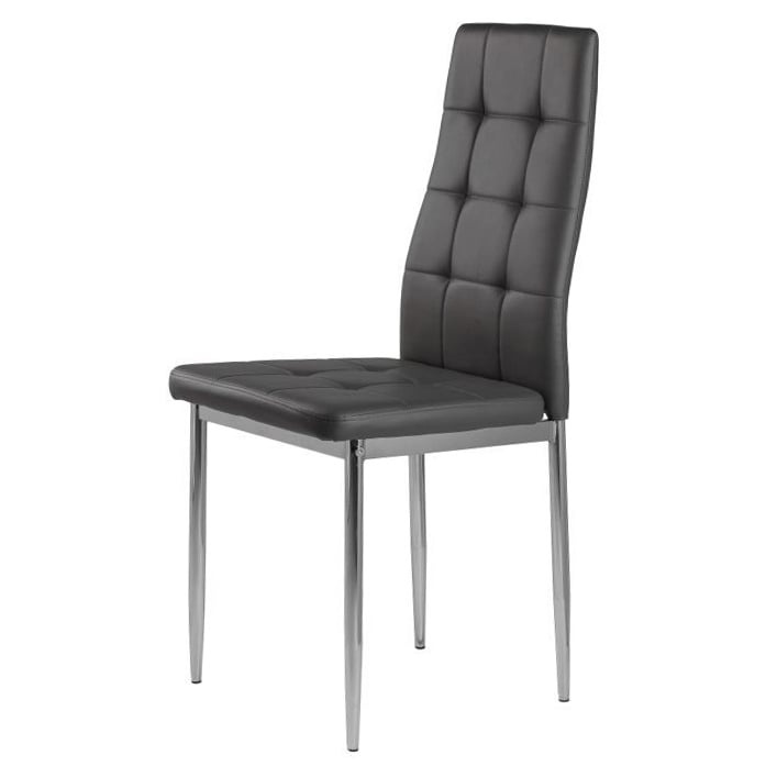 Complete Eetkamerstoelen Set - 4 Comfortabele Stoelen - Grijs Design