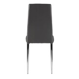 Complete Eetkamerstoelen Set - 4 Comfortabele Stoelen - Grijs Design