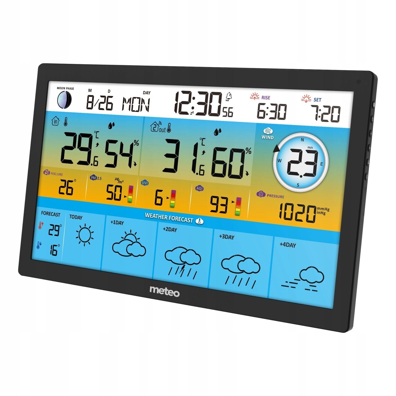 Slim Weerstation met Luchtkwaliteit en UV-bewaking voor Thuis