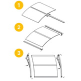 Doe-Het-Zelf Balkon Overkapping Set - Eenvoudige Montage - 120cm Breed