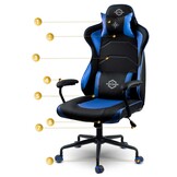 Ergonomische Bureaustoel Yasuo - Verstelbare Werkstoel met Gaming Design - Grijs/Rood