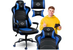 Multifunctionele Gaming Bureaustoel Yasuo - Studeren & Gamen - Grijs/Rood