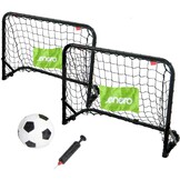 Kindveilig Voetbaldoel Set - CE-gecertificeerd - Zwart 60 cm - Met Bal en Pomp