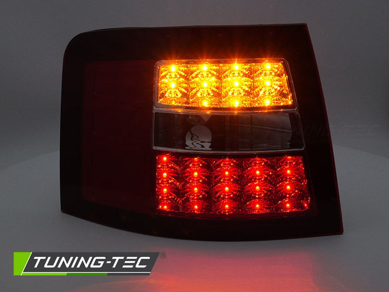 Complete LED Achterlichten Set geschikt voor Audi A6 Station 97-04 - Red Smoke Design