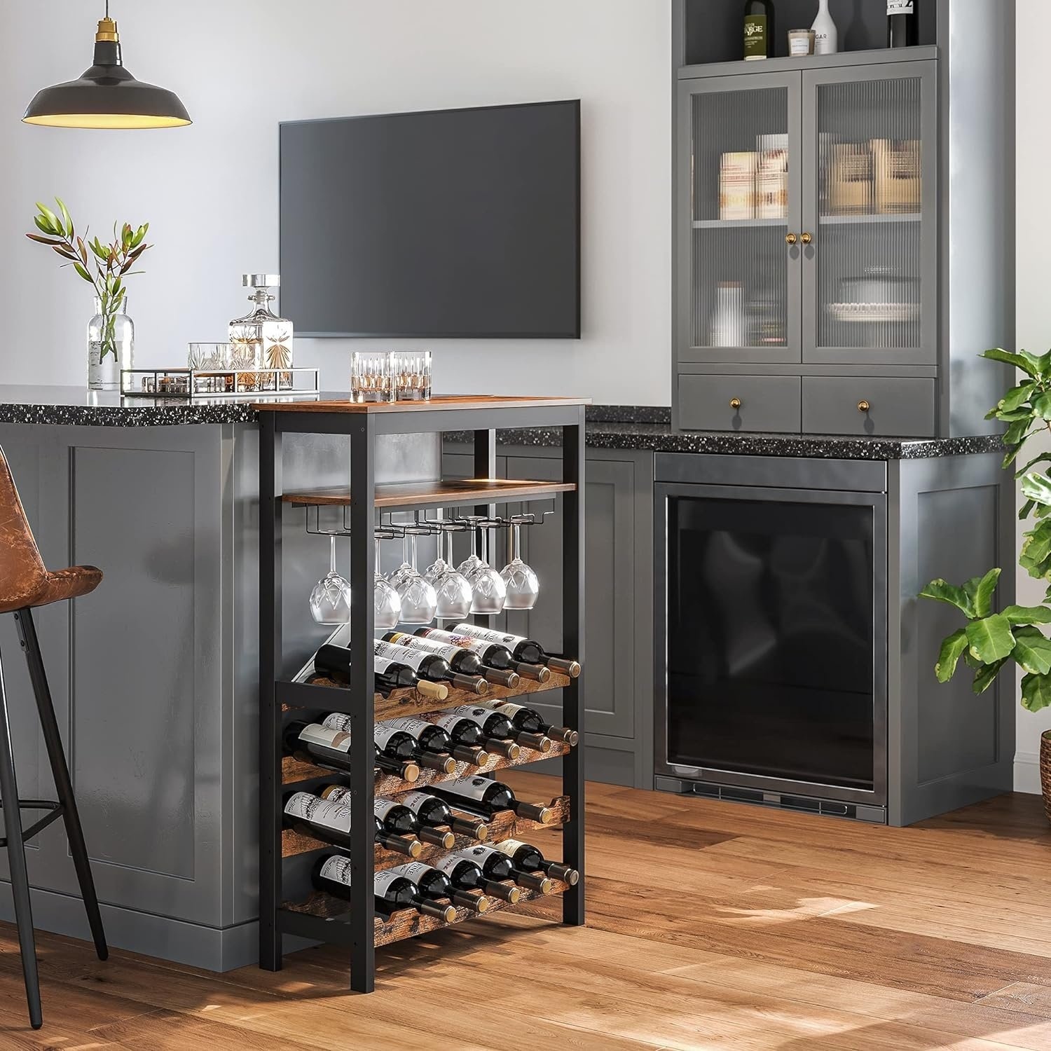 Professioneel Wijnflessenrek - Rustiek Design - 24 Flessen Capaciteit