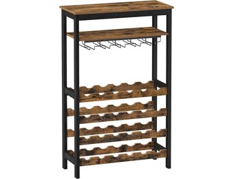 Stijlvol Wijnrek met Glashouder - Perfect Cadeau voor Wijnliefhebbers