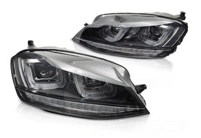 Premium LED Koplampen geschikt voor VW Golf 7 | Zwart Design met Dynamische Richtingaanwijzers