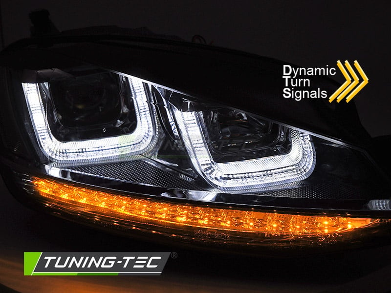 Sport Koplampen geschikt voor Volkswagen Golf 7 | Zwart LED Design 2013-2017