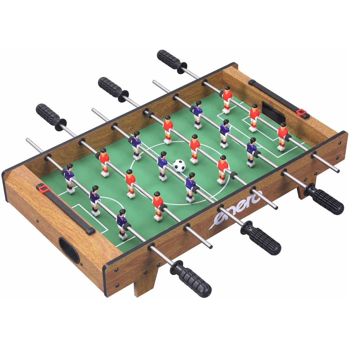 Voetbaltafel - 64x36x14cm - houtimitatie MDF - inclusief 2 ballen