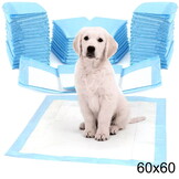 Honden plasmat - 60x60 cm - wit/blauw - geurverminderend