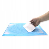 Honden plasmat - 60x60 cm - wit/blauw - geurverminderend