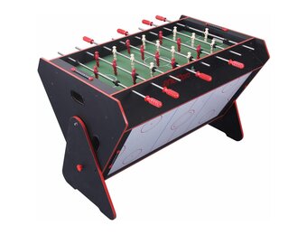 Multi speeltafel - 3-in-1 - biljart - tafelvoetbal - airhockey - zwart - 121x84,5x85,3cm