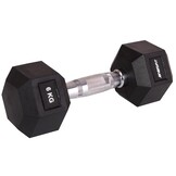 Hex dumbbell - 6 kg - antislip - geribbelde grip