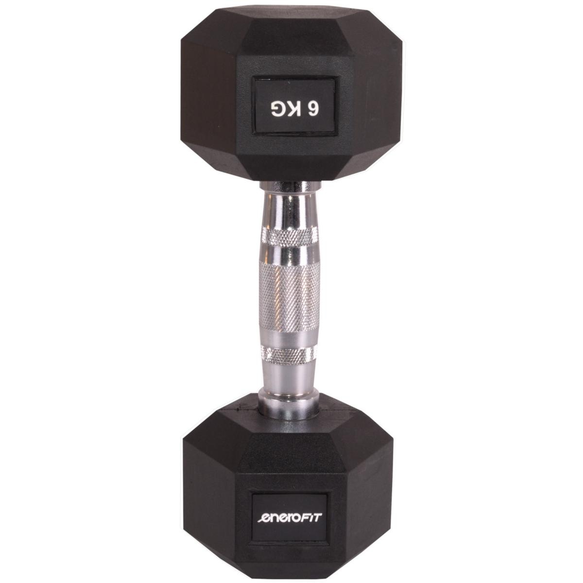 Hex dumbbell - 6 kg - antislip - geribbelde grip