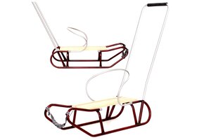 Slee met rugleuning - bordeauxrood - 111x35x90 cm - max 70 kg