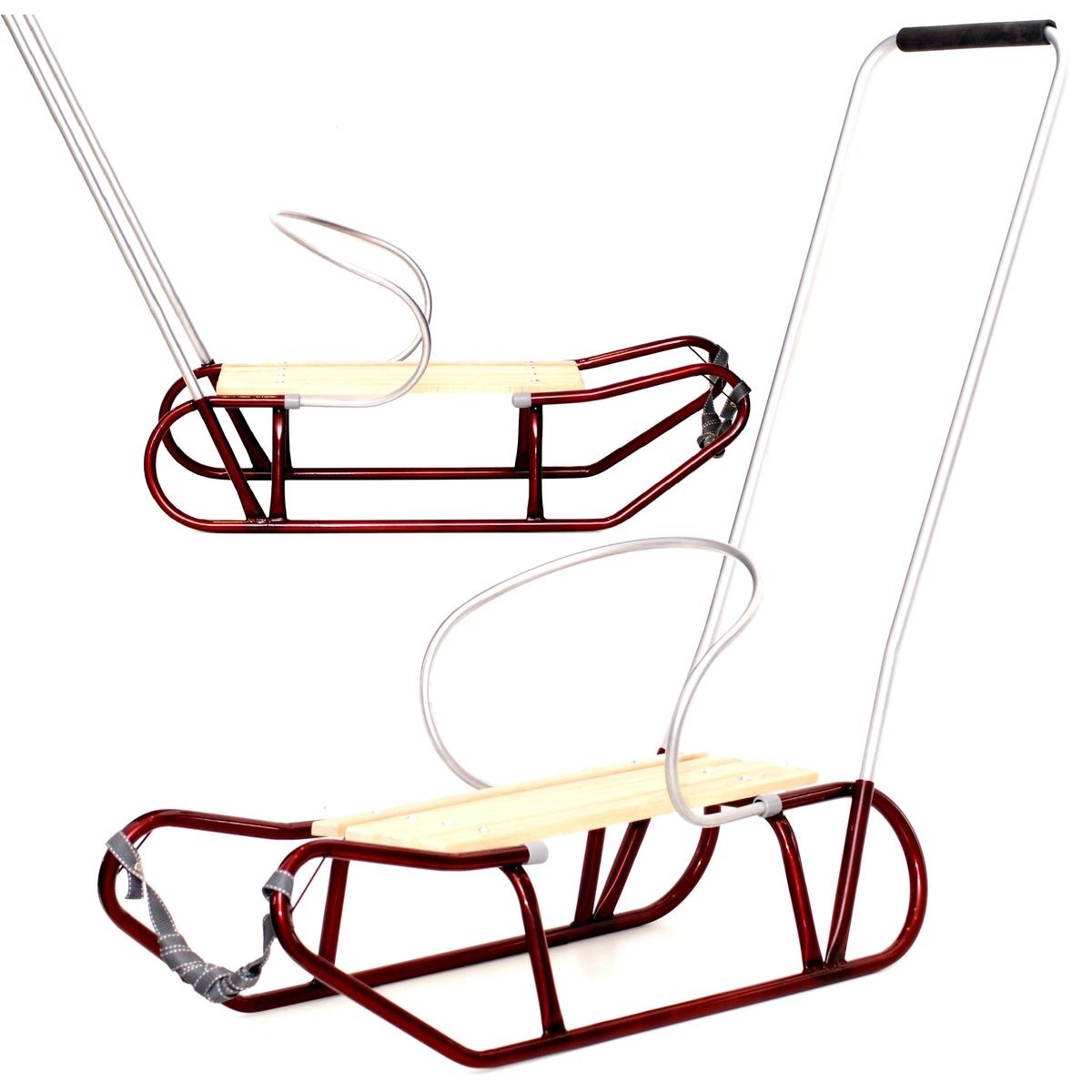 Slee met rugleuning - bordeauxrood - 111x35x90 cm - max 70 kg