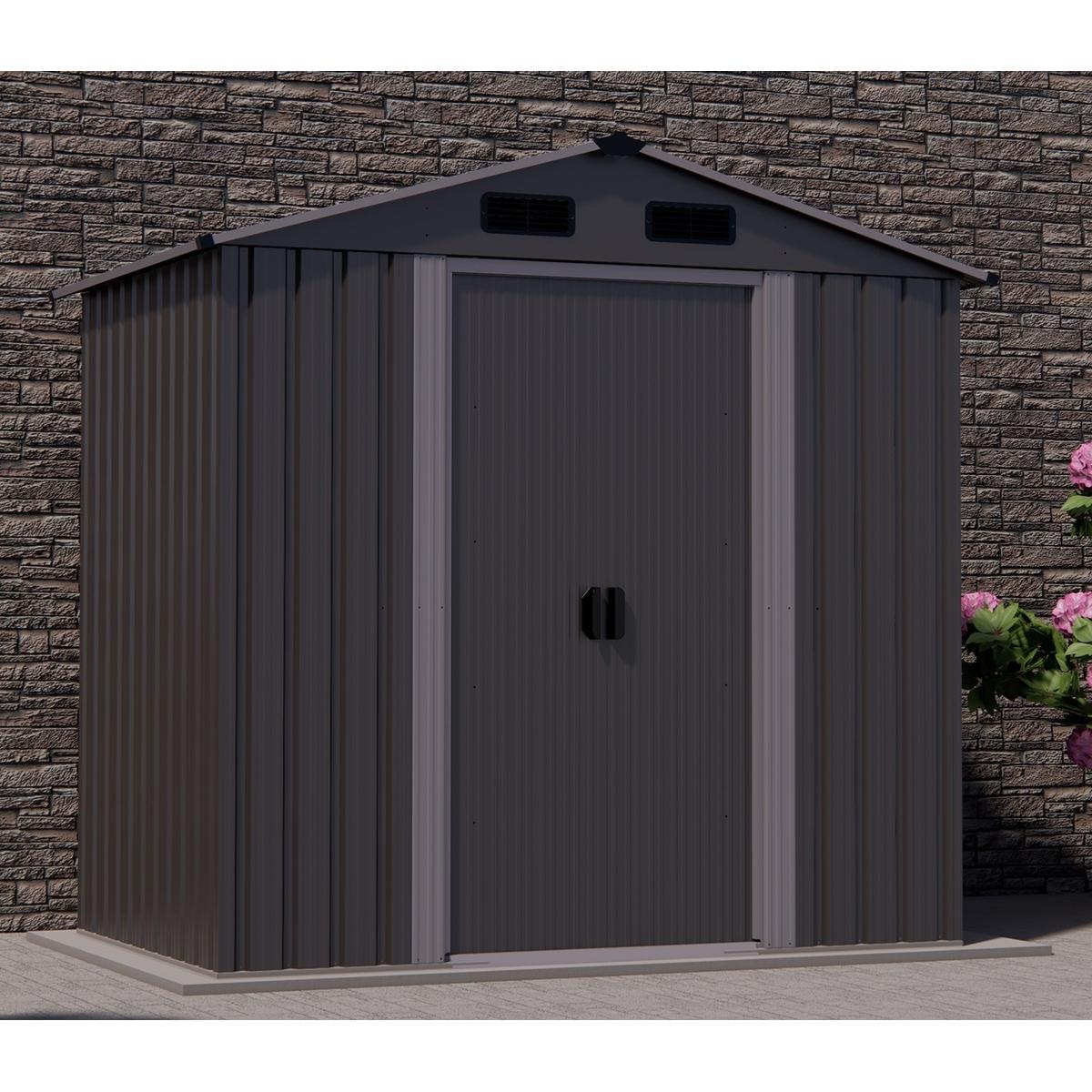 Metalen tuinhuis - staal - gabellendak - 1250x1950x2070mm