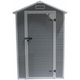 Kunststof tuinhuis - donkergrijs - UV-bestendig dak - ventilatierooster