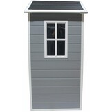 Kunststof tuinhuis - donkergrijs - UV-bestendig dak - ventilatierooster