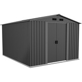 Metalen tuinhuis - 257x312x202 cm - gegalvaniseerd staal - dubbele deuren