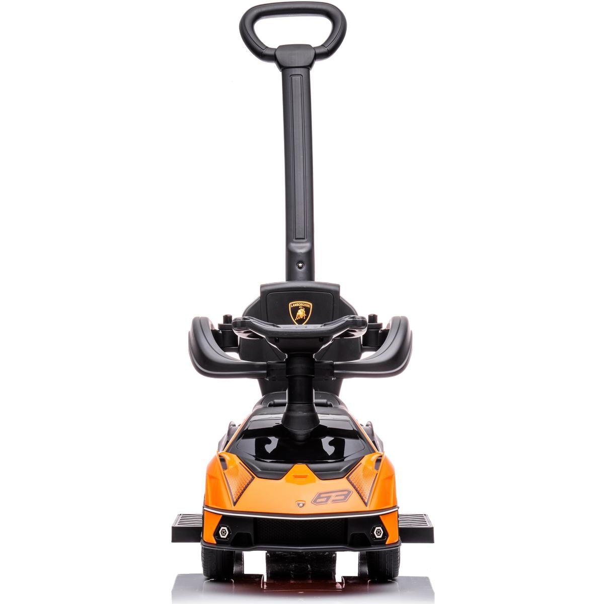 Loopauto - sport Lamborghini - oranje -veiligheidsbarrières - opbergruimte