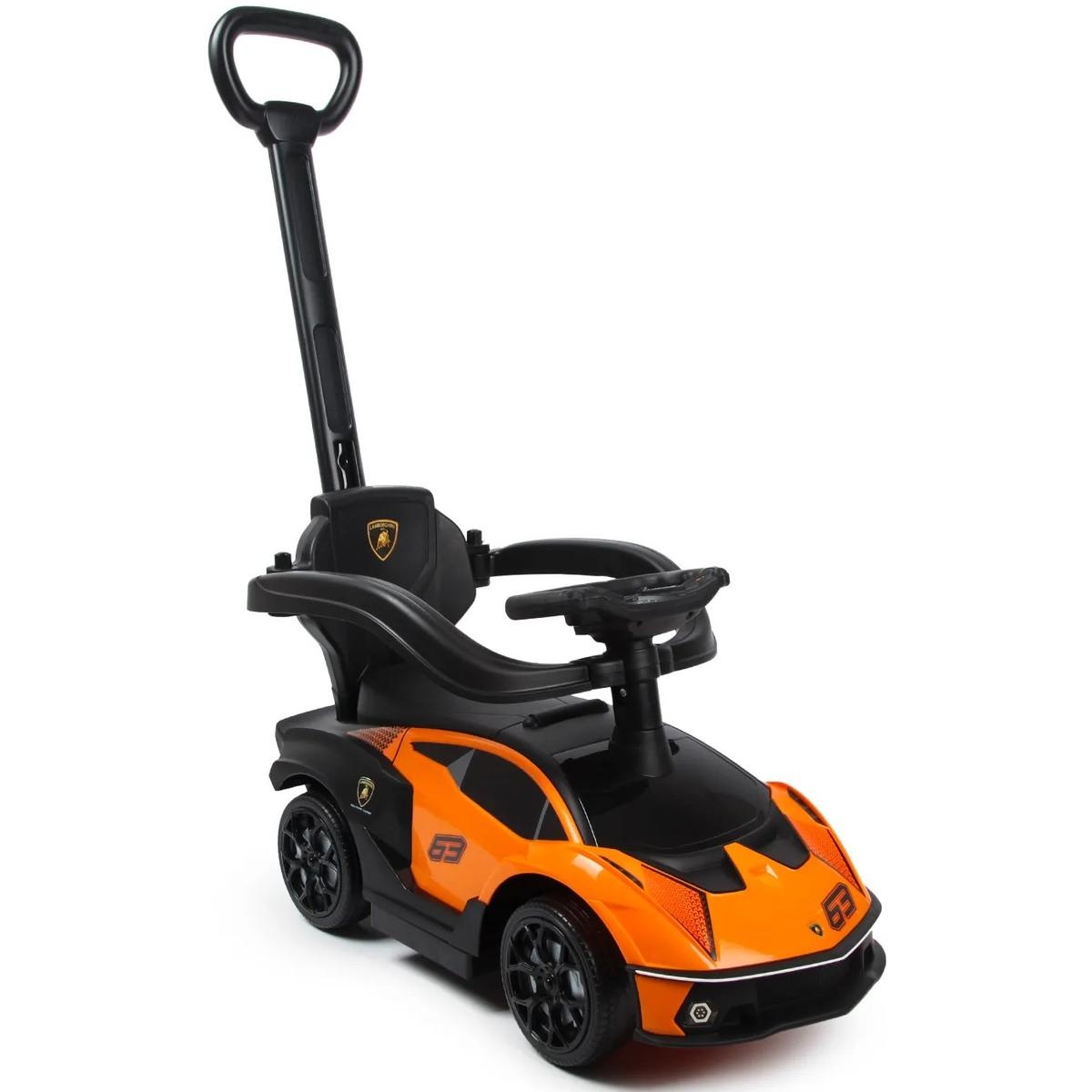 Loopauto - sport Lamborghini - oranje -veiligheidsbarrières - opbergruimte