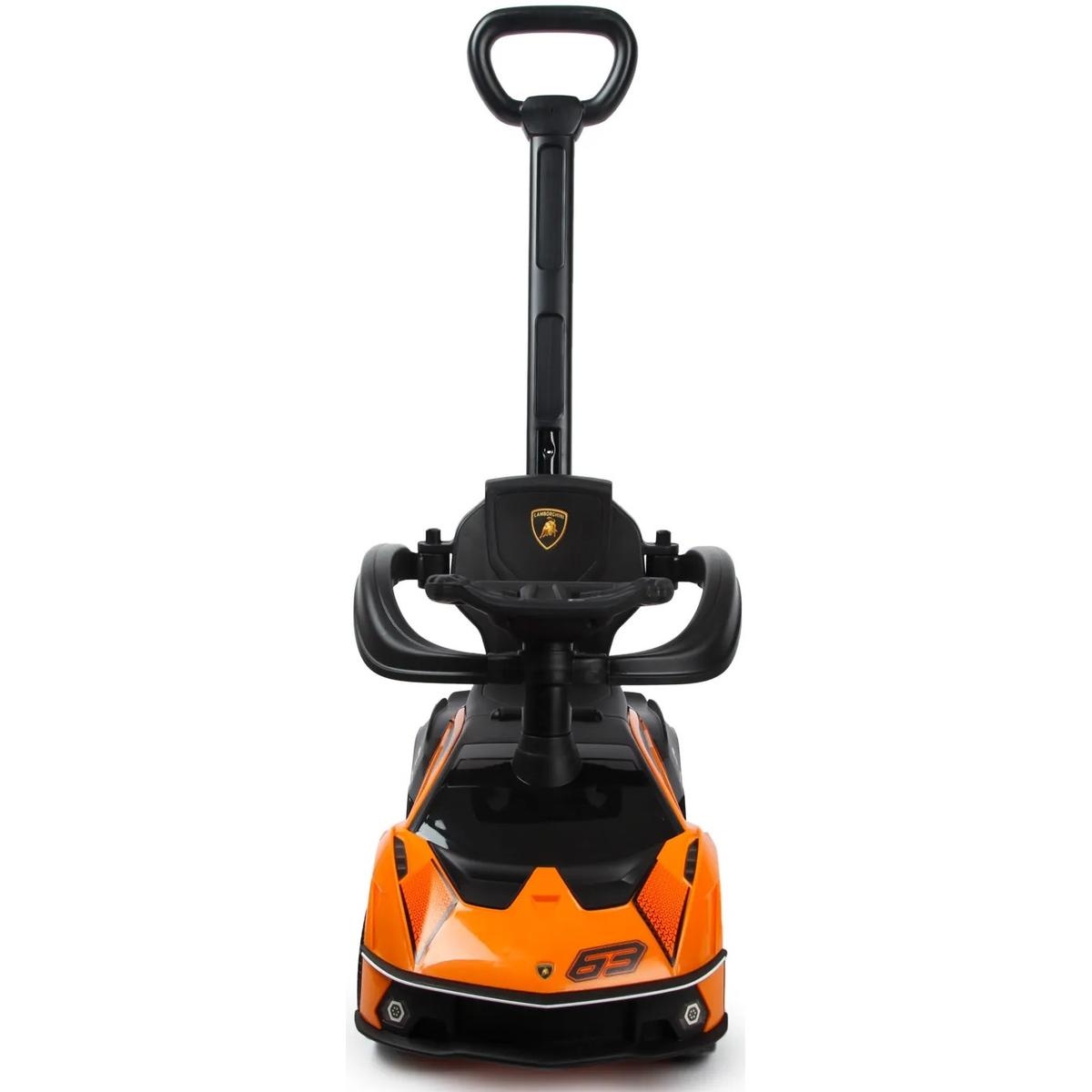 Loopauto - sport Lamborghini - oranje -veiligheidsbarrières - opbergruimte