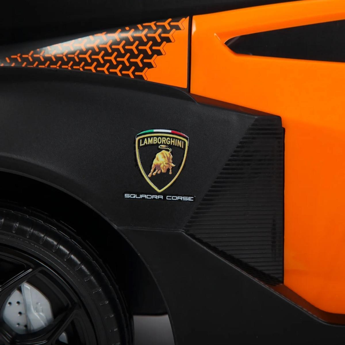 Loopauto - sport Lamborghini - oranje -veiligheidsbarrières - opbergruimte