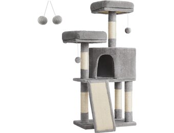 Krabpaal kat - lichtgrijs - 50x35x115 cm - sisaltouw