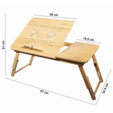 Laptop tafel - 10 stuks - bamboehout - opvouwbaar - 67x34.5x51 cm