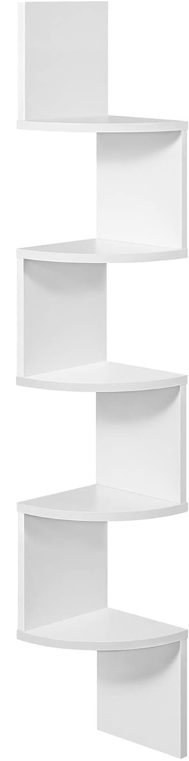 Boekenrek - wit - 20x20x127,5 cm - gemelamineerde spaanplaat