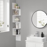 Boekenrek - wit - 20x20x127,5 cm - gemelamineerde spaanplaat