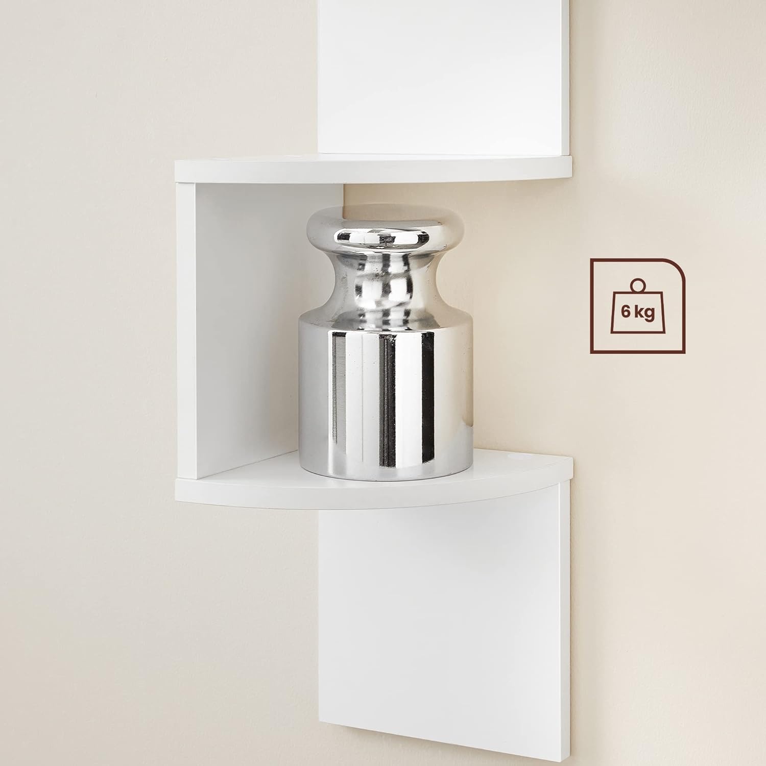 Boekenrek - wit - 20x20x127,5 cm - gemelamineerde spaanplaat