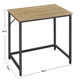 Bureau - Sonoma kleur - 80x50x76 cm - verstelbare poten