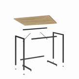 Bureau - Sonoma kleur - 80x50x76 cm - verstelbare poten