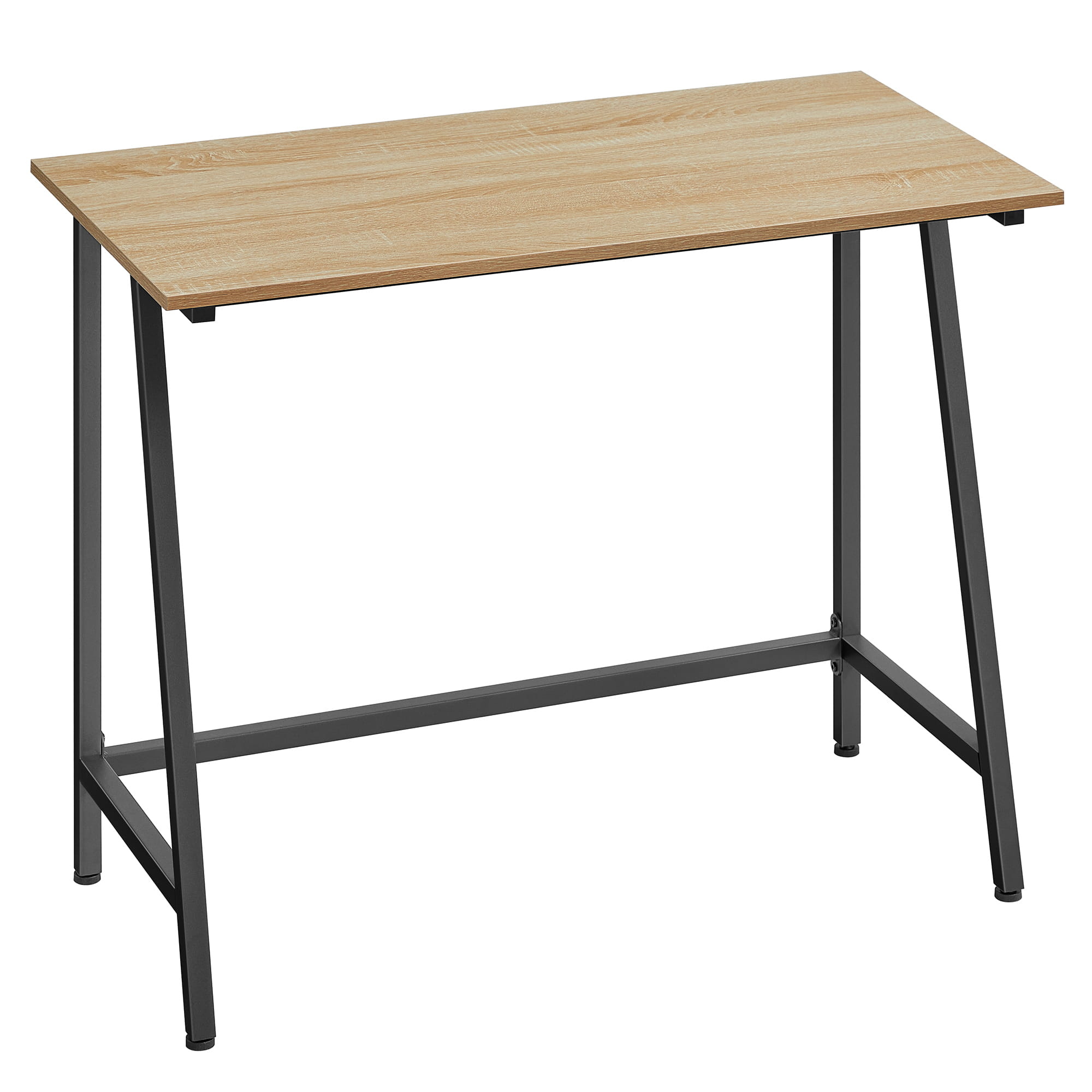 Bureau - sonoma zwart - 100x50x75 cm - staal en spaanplaat