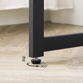 Bureau - bureautafel - sonoma zwart - 100x50x76.5 cm - 8 haken