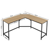 Hoekbureau - Sonoma zwart - 149x149x76 cm - stalen constructie