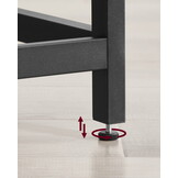 Hoekbureau - Sonoma zwart - 149x149x76 cm - stalen constructie