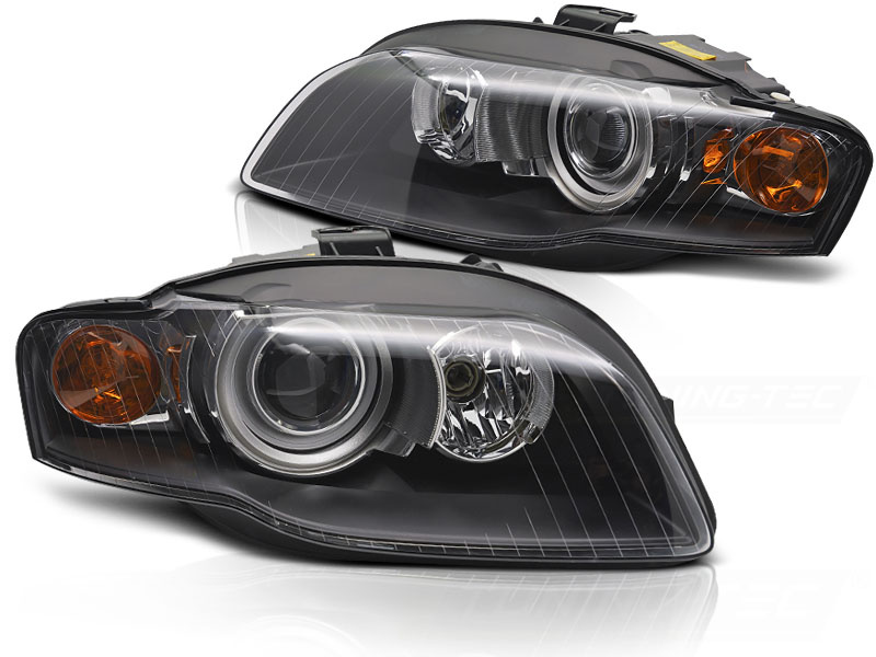 Koplampen Xenon - voor AUDI A4 B7 11.2004-03.2008 - zwart