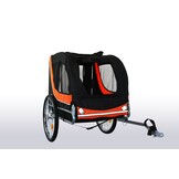 Fietskar hondenkar opvouwbaar voor huisdieren tot 40 kg oranje zwart