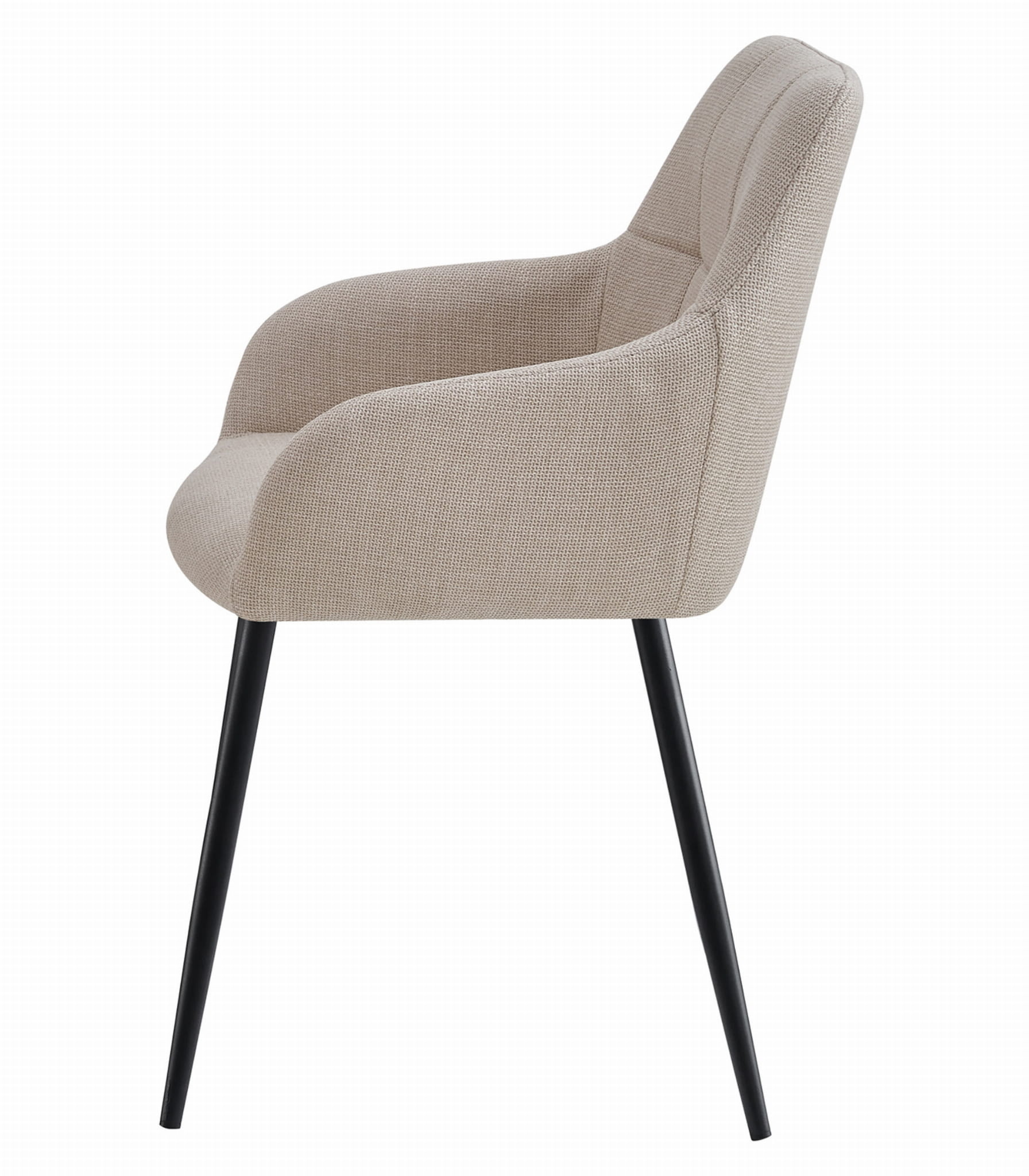 Eetkamerstoel BENI - 2 stuks - beige - 85x57x59 cm