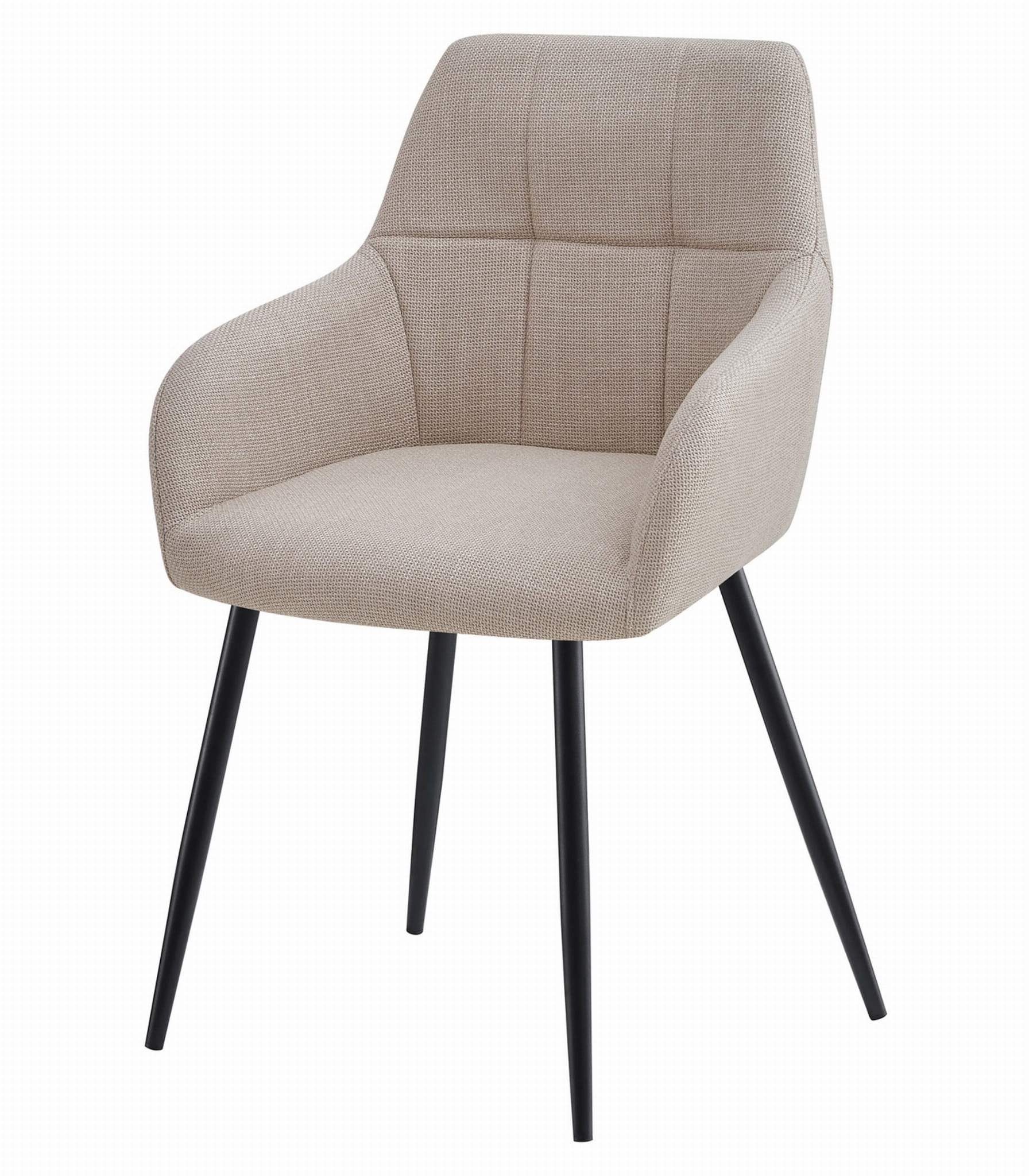Eetkamerstoel BENI - 2 stuks - beige - 85x57x59 cm