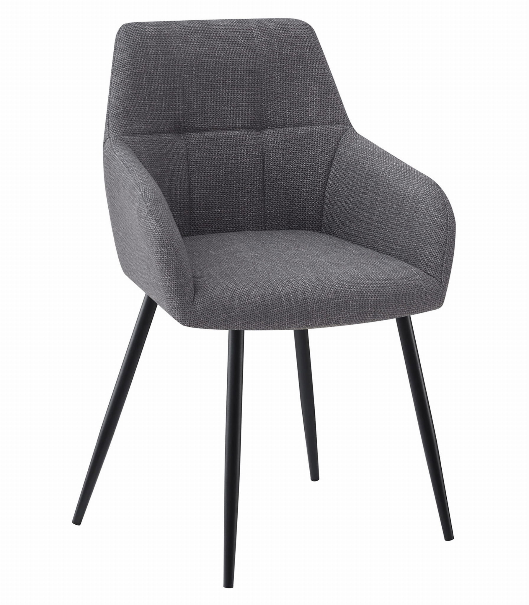 Eetkamerstoel BENI - donkergrijs - 85x57x59 cm - BJORN stof