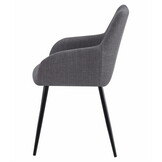 Eetkamerstoel BENI - donkergrijs - 85x57x59 cm - BJORN stof