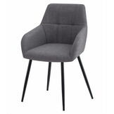 Eetkamerstoel BENI - donkergrijs - 85x57x59 cm - BJORN stof