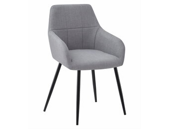 Eetkamerstoel BENI - lichtgrijs - 85x57x59 cm - BJORN-stof